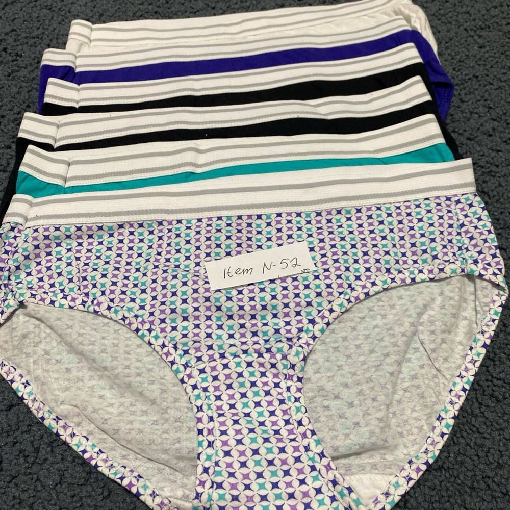 6 Pack Women’s  Hanes  Cotton Bikini  Size 5, Variety Pack ,100% Cotton,